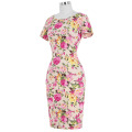 Belle Poque floral 50s swing pinup vestidos style été femme o robe robe rockable 60s robe vintage BP000172-2